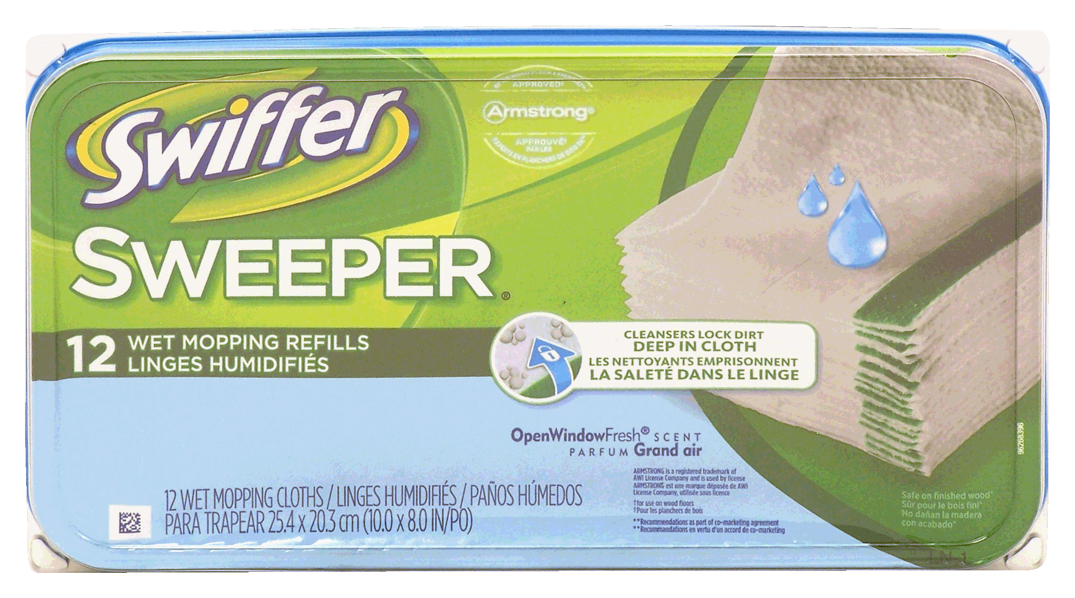 Swiffer Sweeper wet mopping cloths, open window fresh scent Full-Size Picture